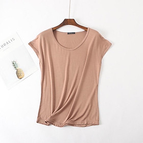 Áo Phông Nữ Ngắn Tay Chất Liệu Cotton Co Giãn Bốn Chiều Mát Lạnh