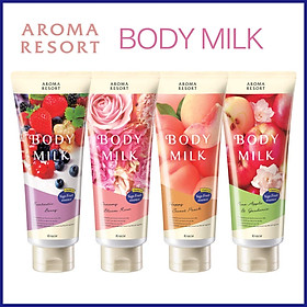 Sữa dưỡng thể hương đào Aroma Resort Kracie body milk 200g