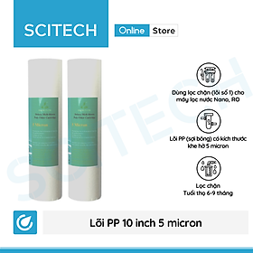 Combo 2 lõi lọc nước số 1 PP 10 inch 5 micron dùng trong máy lọc nước Nano/UF/RO, bộ lọc thô - Hàng chính hãng