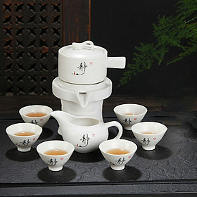 Mua Bộ ấm chén pha trà cối xay 9 món hoa văn sang trọng