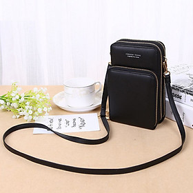 Túi Đeo Chéo Nữ Dáng Vuông FOREVER YOUNG Nhiều Ngăn Đựng Điện Thoại, Đựng Tiền Siêu Tiện Dụng - Đen