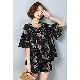 Set đồ mặc nhà mùa hè dáng babydoll giấu bụng DV01