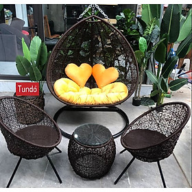 Mua Bộ xích đu đôi nhỏ Tundo đan rối màu đen đệm nhiều màu