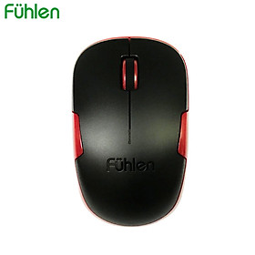 Chuột máy tính không dây Wired mouse Fuhlen A06 màu Đen/ Hồng tặng kèm pin- Hàng chính hãng