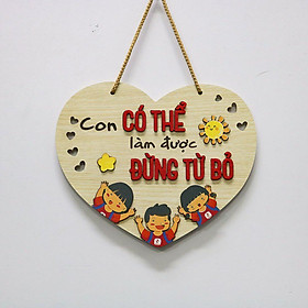 Mua Bảng gỗ Con có thể trang trí gia đình siêu dễ thương