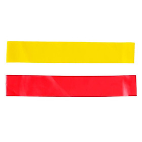 2Pcs Women Resistance Band Elastic Pilates Natural Latex Mobility Red Yellow