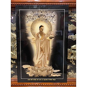 Tranh ép gỗ đổ bóng, Phật Dược Sư- 017 (40x60) 