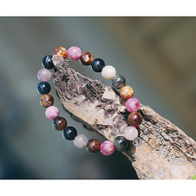 Mua Vòng tay phong thủy đá Đá Tourmaline 8 ly đá tự nhiên có kiểm định chất lượng hợp tất cả các mệnh