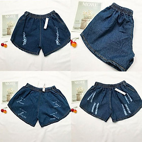 Quần đùi bé gái freesize từ 30-36kg quần sọt short jean bé gái lưng thun co giãn mạnh - QG44