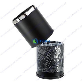 Thùng rác 2 lớp đặt phòng màu đen_Asia Việt Nam