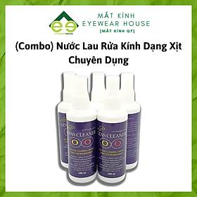 (Combo) Nước lau rửa kính dạng xịt chuyên dụng cho kính cận/viễn/loạn