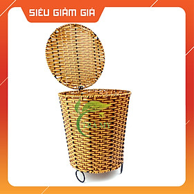 Mua Xô Tròn Sọt Tròn Cạnh Xéo Dây Nhựa Kiểu Mây Tre Đan Đựng Quần Áo  Thùng Đựng Rác