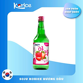 Rượu Soju Korice hương dâu 12% 360ml