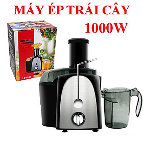 Máy ép trái cây 1000W, 2 tốc độ ép được cả hoa quả cứng, mềm như cà rốt, cóc ổi, thơm, ống nhồi lớn 75mm