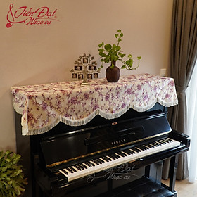 Mua Khăn Phủ Đàn Piano Vải Thô Cao Cấp Thêu Hoa Anh Đào Thanh Lịch  Sang Trọng KU-17