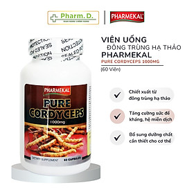 Viên Uống Đông Trùng Hạ Thảo PHARMEKAL Pure Coredyceps 1000mg Hỗ Trợ Sức Khỏe (Hộp 60 Viên)