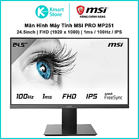 Mua Màn hình máy tính MSI PRO MP251 | FHD (1920 x 1080) / IPS / 100Hz / 1ms / HDMI / D-Sub / Loa tích hợp 2W x 2 - Hàng Chính Hãng