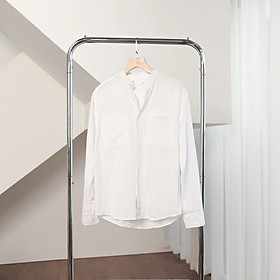 Áo sơ mi nam vảo Linen thoáng mát, cáo cấp cổ tàu form rộng tay dài 2 túi MS06