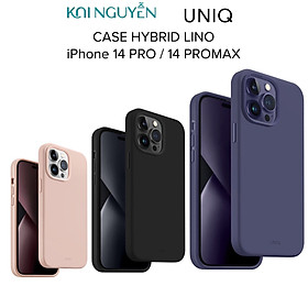 Ốp Lưng Silicone UNIQ Hybrid Lino Dành Cho iPhone 14 PRO MAX / 14 PRO - Hàng Chính Hãng