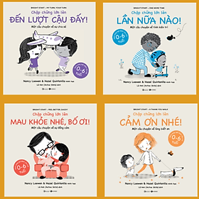 Combo 4Q Sách Ehon Song Ngữ Anh Việt Cho Bé 0 - 6 Tuổi _ Chập Chững Lớn Lên: Mau Khỏe Nhé, Bố Ơi! + Đến Lượt Cậu Đấy + Lần Nữa Nào + Cảm Ơn Nhé! 