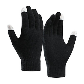 Găng tay dệt kim đầy đủ cho nam giới Mùa đông lạnh Color: Grey