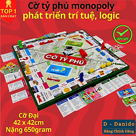 Cờ tỷ phú Monopoly cao cấp bản Việt Nam cải tiến - Boardgame cờ tỷ phú vui nhộn kích thước 31x31 và 42x42 - Hàng chính hãng D Danido
