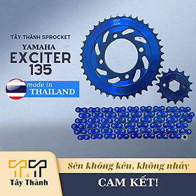 Nhông sên dĩa Exciter 135 Full màu xanh T&T ( cao cấp )