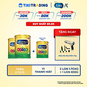 [Tặng 1 lon 830g cùng loại] Bộ 2 Lon Sữa bột Enfagrow A+ Neuropro 4 Vị thanh mát với dưỡng chất DHA & MFGM cho trẻ từ 2–6 tuổi– 1.7kg