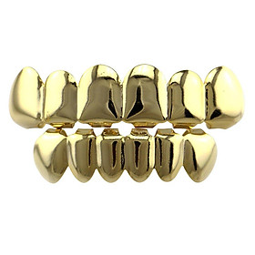 6 Plating Shiny Teeth Electroplate Copper Hip Hop Teeth Set Teeth Cover