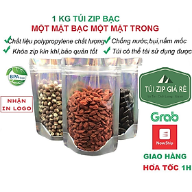 Mua Túi zip bạc 1 mặt bạc 1kg túi gói hàng đáy đứng đựng thực phẩm cao cấp nhiều size tiện lợi