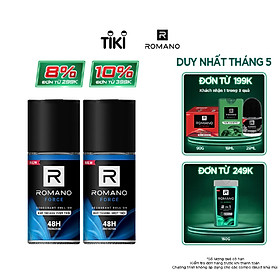 Hình ảnh Review Combo 2 Lăn khử mùi Romano kháng khuẩn & khô thoáng cả ngày 50mlx2 Force