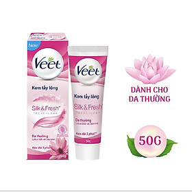 Kem Tẩy Lông Dành Cho Da Thường VEET Silk & Fresh Normal Tuýp 50g - Giao Ngẫu Nhiên