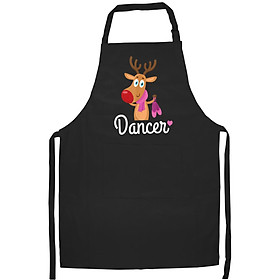 Tạp Dề Làm Bếp In Hình Christmas Dancer the Reindeer Funny