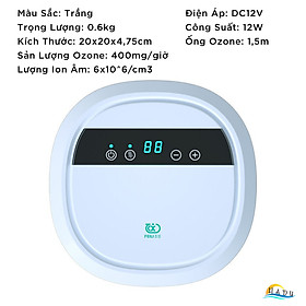 Mua Máy Khử Khuẩn Độc Thực Phẩm Rau Củ Ozone Lọc Không Khí Ion Âm Đa Năng Cao Cấp HADU