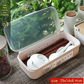 Hình ảnh Hộp đựng đũa, thìa, muỗng, nĩa có nắp cao cấp 0768