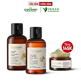 Bộ 3 Gồm Gel rửa mặt bí đao 140ml + Toner nước cân bằng da 140ml + Mặt nạ bí đao cocoon 30ml