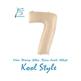 Bóng kiếng Hình Số Màu Trà Sữa - Kool Style