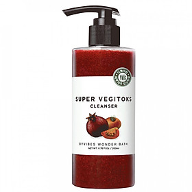 Sữa Rửa Mặt Sủi Bọt Khí "3 in 1" Tẩy Trang - Rửa Mặt - Thải Độc Tố Wonder Bath Super Vegitoks Cleanser 300ml (Màu đỏ - Dưỡng sáng da)