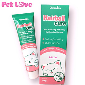 Hairball Cure giảm búi lông, táo bón, nôn mửa; giúp bộ lông mèo khỏe đẹp (Vemedim, mẫu mới)