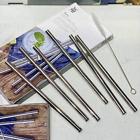 Mua Bộ ống hút thẳng WMF Baric Cromargan 6 chiếc  kèm cọ rửa  cao 18cm hàng chính hãng