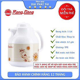 Bình Trà Giữ Nhiệt Rạng Đông RD-1055 TS (1L) - (Hoa Văn Ngẫu Nhiên)