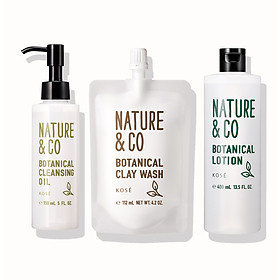 Bộ chăm sóc da mặt dầu mụn và khô ráp Kosé Nature & Co Botancial