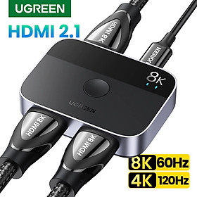 Bộ gộp HDMI 2 vào ra 1 UGREEN 90385 Chính Hãng 4K@120Hz x 8K@60Hz CM561 hàng chính hãng