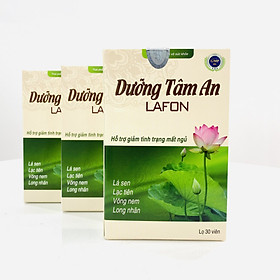 Combo 3 lọ Dưỡng Tâm An Lafon - Viên uống hỗ trợ mất ngủ