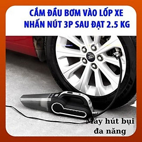 Máy hút bụi kiêm bơm lốp xe ô tô