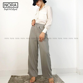 Quần Ống Rộng Culottes Xuông Dài 100cm, Quần Vải Suông Rũ Siêu Mềm Cao Cấp | NQ02 | Xám
