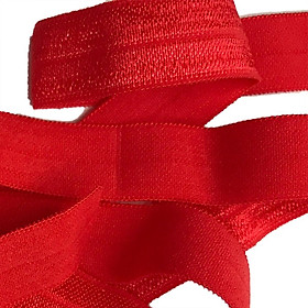 2-4pack 2.7M  5/8"15mm Elastic Spandex Satin Band Hair Ties Accessories Red