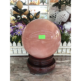 Mua Quả cầu phong thủy đá thạch anh hồng - Đường kính 16 5 cm và 16 6 cm