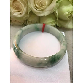 VÒNG NAM ĐÁ CẨM THẠCH TỰ NHIÊN BẢN HẸ LÝ A SỊN 61MM CAO 13,9MM MÀU TRẮNG TRONG XANH LÁ VÂN NAM 70KG TỚI 85KG