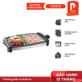Vỉ Nướng Điện Lock&Lock EJG211BLK (1800W) - Hàng chính hãng